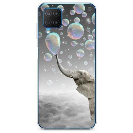 Силиконовый чехол "Слон и мыльные пузыри" на Samsung Galaxy M12 / Самсунг Галакси M12