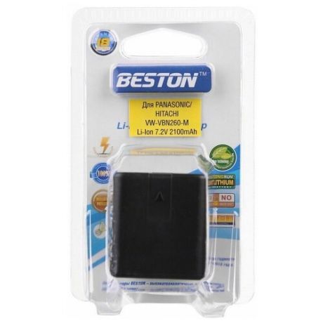 Аккумулятор для видеокамер BESTON Panasonic/HITACHI BST-VW-VBN260-M, 7.2 В, 2100 мАч