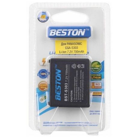 Аккумулятор для видеокамер Panasonic BESTON BST-CGA-S303, 7.2 В, 700 мАч