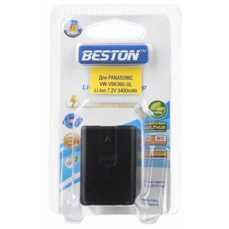 Аккумулятор для видеокамер BESTON Panasonic BST-VW-VBK360-UL, 7.2 В, 3400 мАч