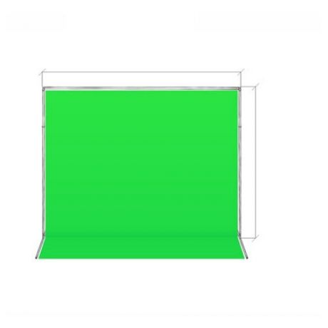 Комплект: Стойка для хромакея 2 м. высота / 1,5 м. ширина хромакей зеленый 2 / 1,5 м (GOZHY)