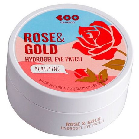 DEARBOO Патчи гидрогелевые роза и золото. Rose&gold hydrogel eye patch, 60 шт.