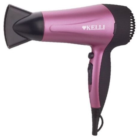Фен kelli для волос с концентратором, 2400 Вт, 2 скорости, 2 режима нагрева, кнопка холодного обдува, петля для подвешивания