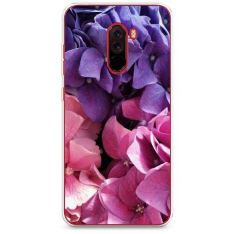 Силиконовый чехол "Цветы-огурцы" на Xiaomi Pocophone F1 / Сяоми Покофон F1