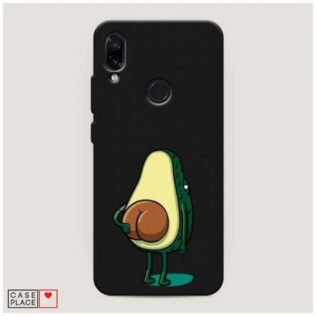Матовый силиконовый чехол "Попа авокадо" на Xiaomi Redmi 7 / Сяоми Редми 7