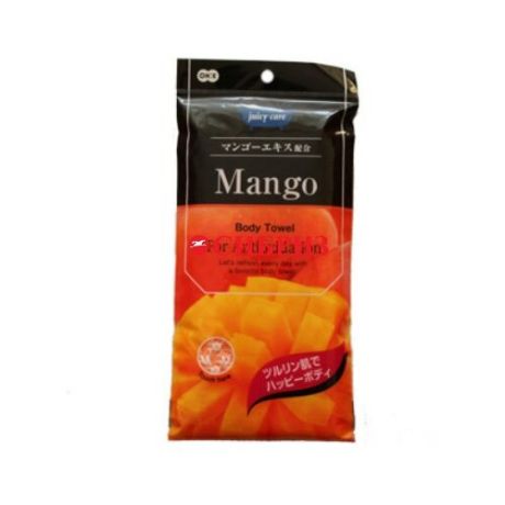 Массажная мочалка "Манго" с антиоксидантами, 20х90 см, 1 шт JUICY CARE