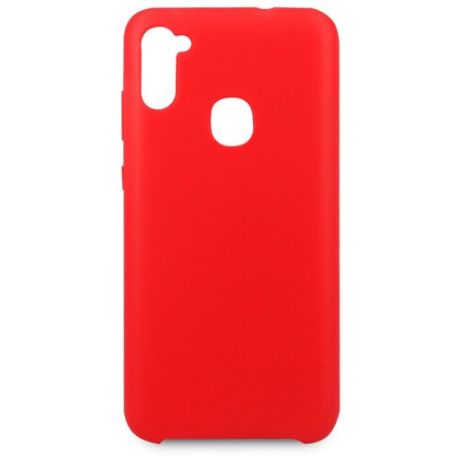 Силиконовый чехол для Samsung Galaxy A11 / Защитный чехол для мобильного телефона Самсунг Галакси А11 с покрытием Софт Тач / Защитный силикон кейс для смартфона / Премиум покрытие Soft touch (Красный)