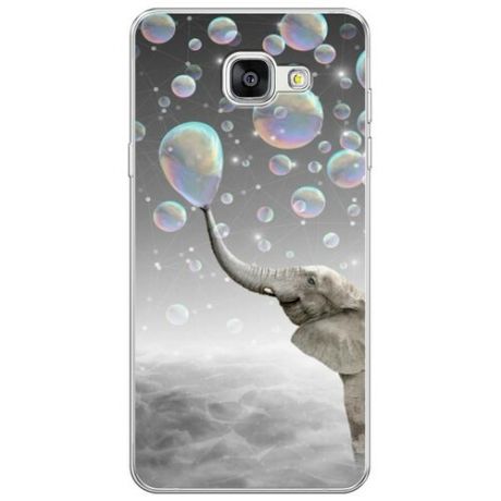 Силиконовый чехол "Слон и мыльные пузыри" на Samsung Galaxy A5 2016 / Самсунг Галакси А5 2016