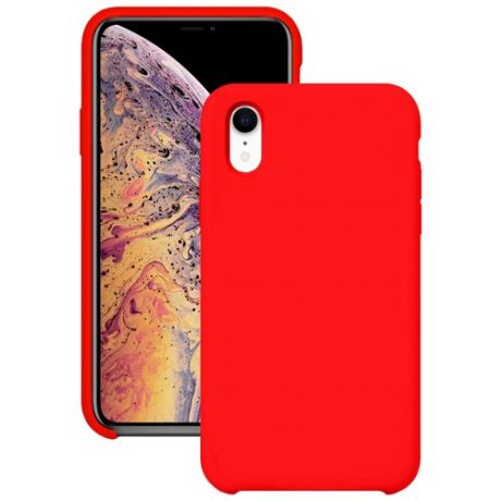 Силиконовый чехол для Apple iPhone XR (10 R) / Защитный чехол для мобильного телефона Эпл Айфон Икс Эр (10 Эр) с покрытием Софт Тач / Защитный силикон кейс для смартфона / Премиум покрытие Soft touch (Красный)