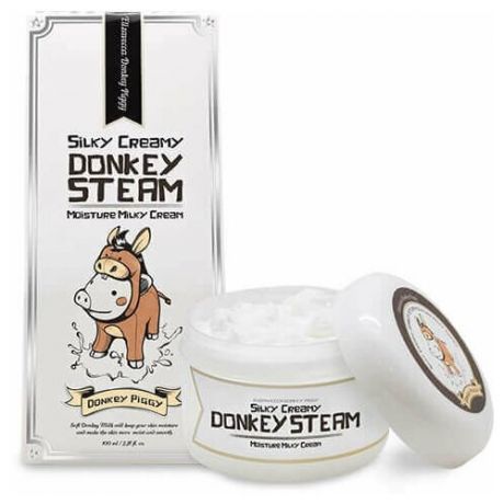 Крем для лица паровой увлажняющий Elizavecca на основе ослиного молока Silky Creamy Donkey Steam Moisture Milky Cream