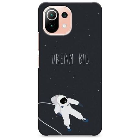 Пластиковый чехол "Dream big открытый космос" на Xiaomi Mi 11 Lite / Сяоми Ми 11 Лайт