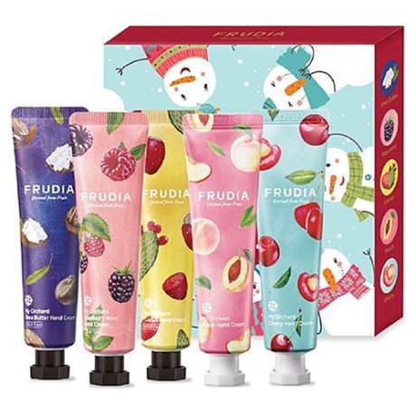 Frudia Подарочный набор фруктовых кремов для рук Winter play my orchard hand cream gift set, 5*30 г