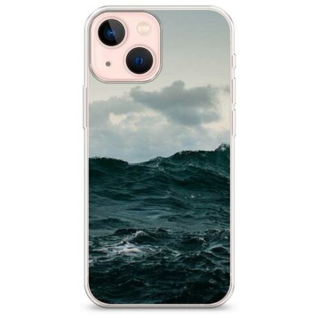 Силиконовый чехол "Волны 3" на Apple iPhone 13 mini / Айфон 13 мини