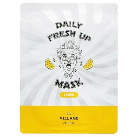 Маска для лица Village 11 Factory осветляющая, с экстрактом лимона - Daily Fresh UP Mask Lemon