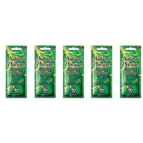 Комплект Крем для солярия Natural Pleasure с экстрактом зеленого чая и ромашки 15 мл. х 5 шт.