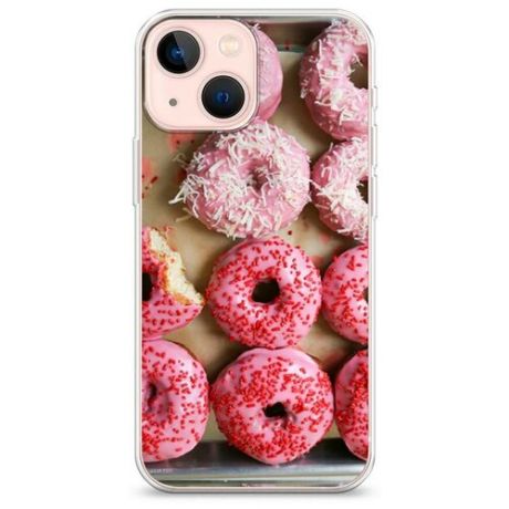 Силиконовый чехол "Шоколадные пончики" на Apple iPhone 13 mini / Айфон 13 мини
