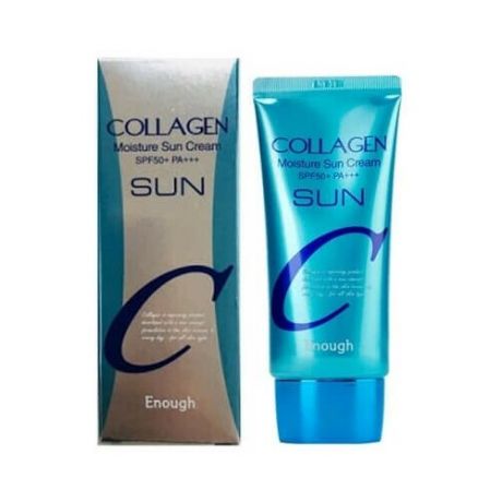 Крем для лица солнцезащитный Enough увлажняющий - Collagen 3in1 sun cream SPF50+ PA+++, 50г