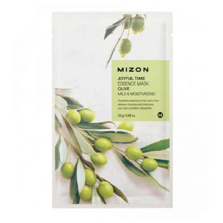 Тканевая маска для лица Mizon с экстрактом оливы - Joyful Time Essence Mask Olive