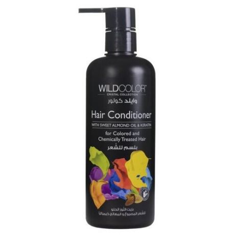 WildColor Кондиционер Sweet Almond Oil & Keratin для окрашенных и химически обработанных волос, 1000 мл