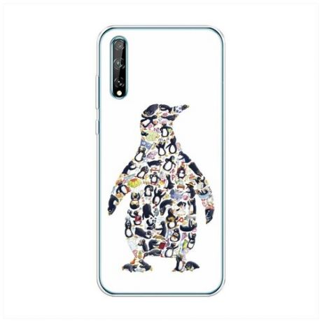 Силиконовый чехол "Пингвин арт 4" на Huawei Y8p / Хуавей Y8p