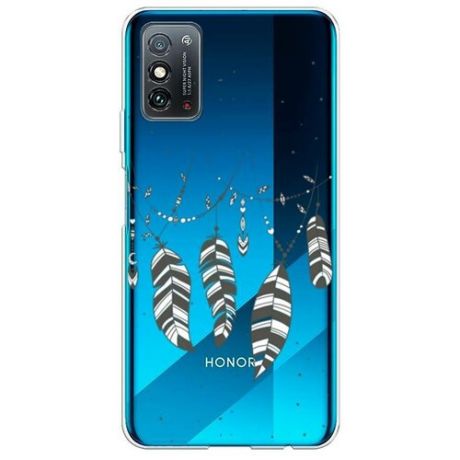 Силиконовый чехол "Гирлянда из перьев 3" на Honor X10 Max / Хонор X10 Макс