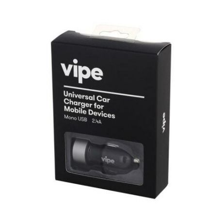 Vipe Автомобильное зарядное устройство Vipe VPCCH24BLK 2.4А черный