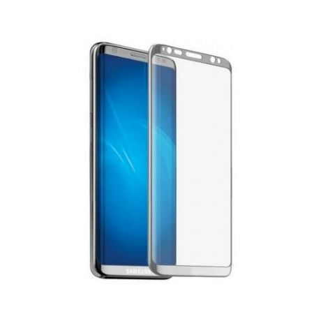 DF Защитное стекло DF sColor-19 для Samsung Galaxy S8 Plus 3D с рамкой серебристый
