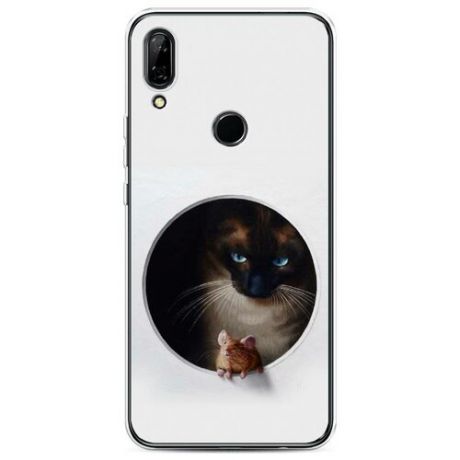 Силиконовый чехол "Кот в капюшоне" на Huawei P Smart Z / Хуавей П Смарт Z