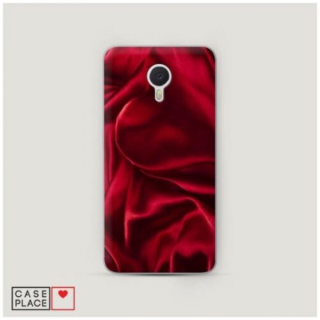 Силиконовый чехол "Текстура красный шелк" на Meizu M3 Note / Мейзу М3 Нот