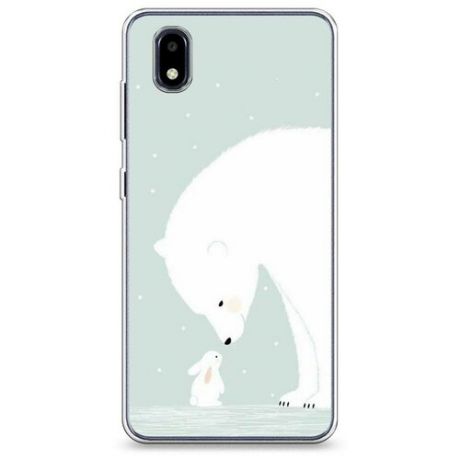 Силиконовый чехол "Белый медведь во льдах" на ZTE ZTE Blade A3 (2020) / ЗТЕ Блейд А3 (2020)