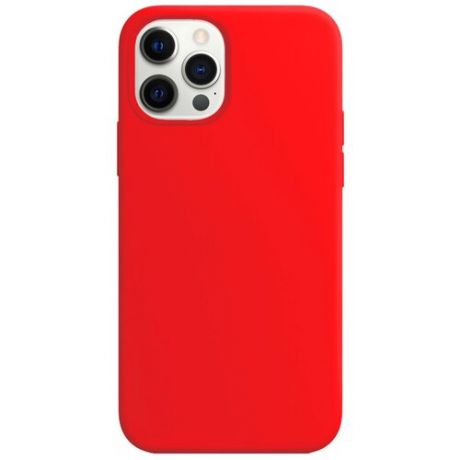 Силиконовый чехол для Apple iPhone 12 Pro Max / Защитный чехол для мобильного телефона Эпл Айфон 12 Про Макс с покрытием Софт Тач / Защитный силикон кейс для смартфона / Премиум покрытие Soft touch (Красный)