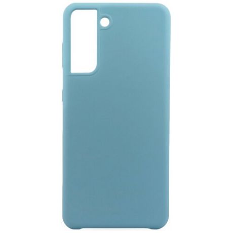 Силиконовый чехол для Samsung Galaxy S21 / Защитный чехол для мобильного телефона Самсунг Галакси Эс 21 с покрытием Софт Тач / Защитный силикон кейс для смартфона / Премиум покрытие Soft touch (Светло- голубой)