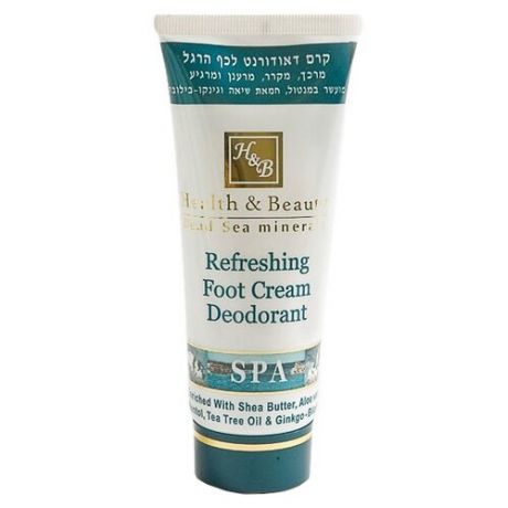 Health & Beauty Крем-дезодорант для ног с охлаждающим эффектом Dead Sea Minerals 100 мл туба
