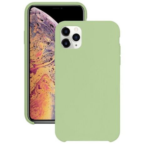 Силиконовый чехол для Apple iPhone 11 Pro / Защитный чехол для мобильного телефона Эпл Айфон 11 Про с покрытием Софт Тач / Защитный силикон кейс для смартфона / Премиум покрытие Soft touch (Фисташковый)