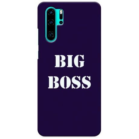 Пластиковый чехол "Big boss на синем" на Huawei P30 Pro / Хуавей П30 Про