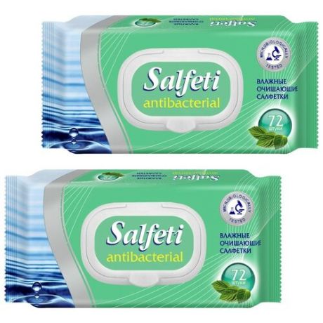 Salfeti antibacterial Влажные салфетки антибактериальные с клапаном 72шт 2 упаковки
