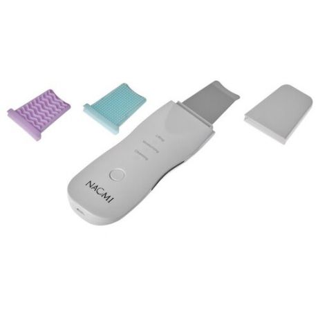 Аппарат для ультразвуковой чистки, фонофореза и микромассажа лица с дополнительными насадками для брашинга / Скрабер для лица