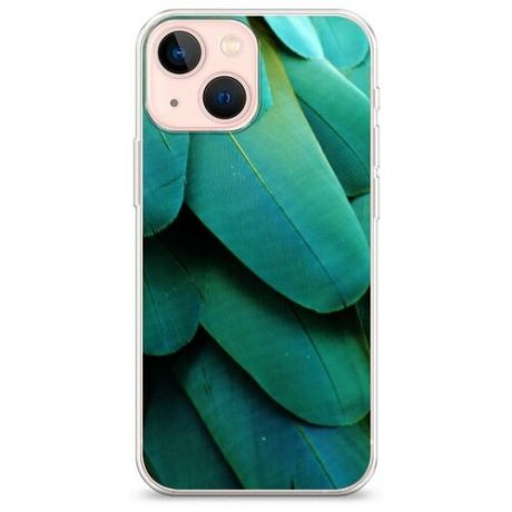 Силиконовый чехол "Клетка с птицами графика" на Apple iPhone 13 mini / Айфон 13 мини