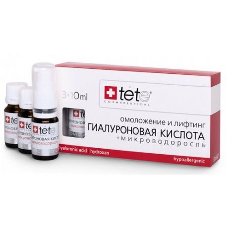 Сыворотка гиалуроновая кислота + микроводоросль Tete Cosmeceutical 3*10 мл