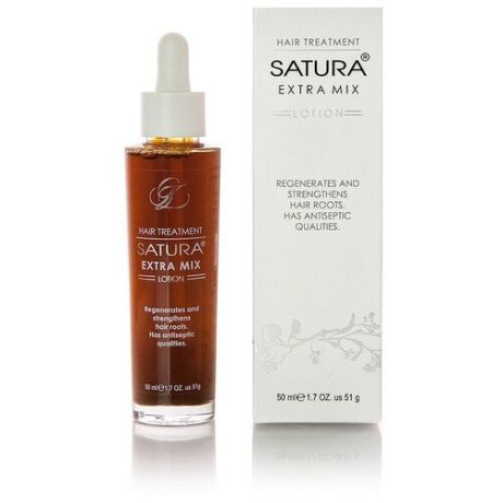 Satura Extra Mix Лосьон. Средство для корней волос. Устраняет воспаленные участков и шелушения, помогает быстро избавиться от перхоти и неприятного зуда.