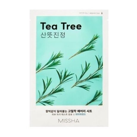 Набор масок для лица с экстрактом чайного дерева  Missha  Airy fit sheet mask red tea tree 3 шт.