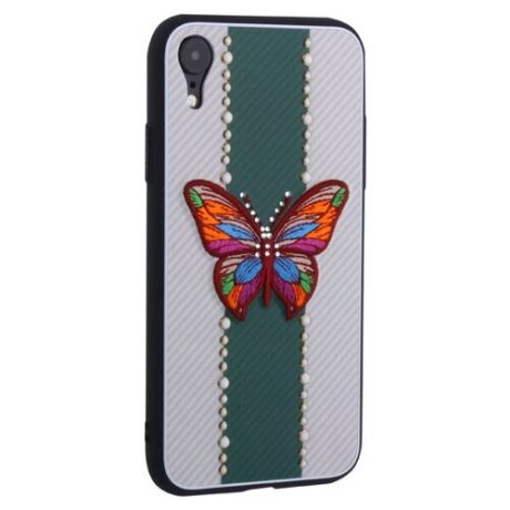 Чехол для iPhone XR (6.1") TOTU Butterfly Love Series -019 Бабочка Green