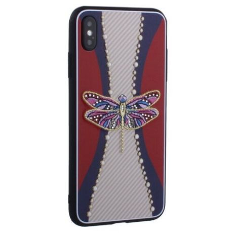 Чехол для iPhone XS Max (6.5") TOTU Dancing Dragonfly Series -020 Стрекоза Purple