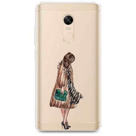 Силиконовый чехол "Девушка с зеленой сумкой" на Xiaomi Redmi Note 4X / Сяоми Редми Нот 4Х