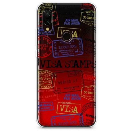 Силиконовый чехол "Visa stamps 2" на Xiaomi Redmi 7 / Сяоми Редми 7