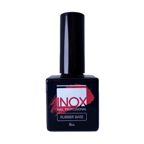 INOX nail professional Базовое покрытие Rubber base, прозрачный, 8 мл