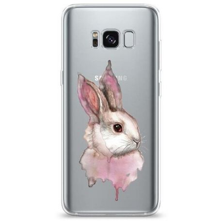 Силиконовый чехол "Кролик с персиком" на Samsung Galaxy S8 / Самсунг Галакси С8