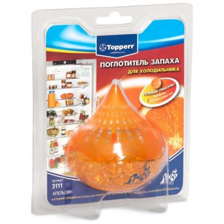 Холодильники - Гелевый поглотитель запаха "Апельсин" TOPPERR (3111)