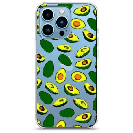 Силиконовый чехол "Beautiful avocados" на Apple iPhone 13 Pro / Айфон 13 Про