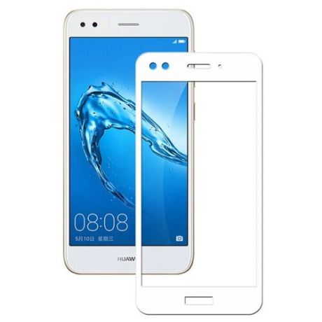 Защитное стекло на Huawei Y3 (2017), Silk Screen 2.5D, белый